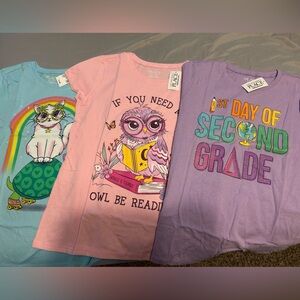 Children’s Place girls graphic T-Shirts in Pink, Purple, and Blue